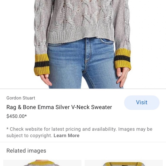Metallic gray gorgeous v neck